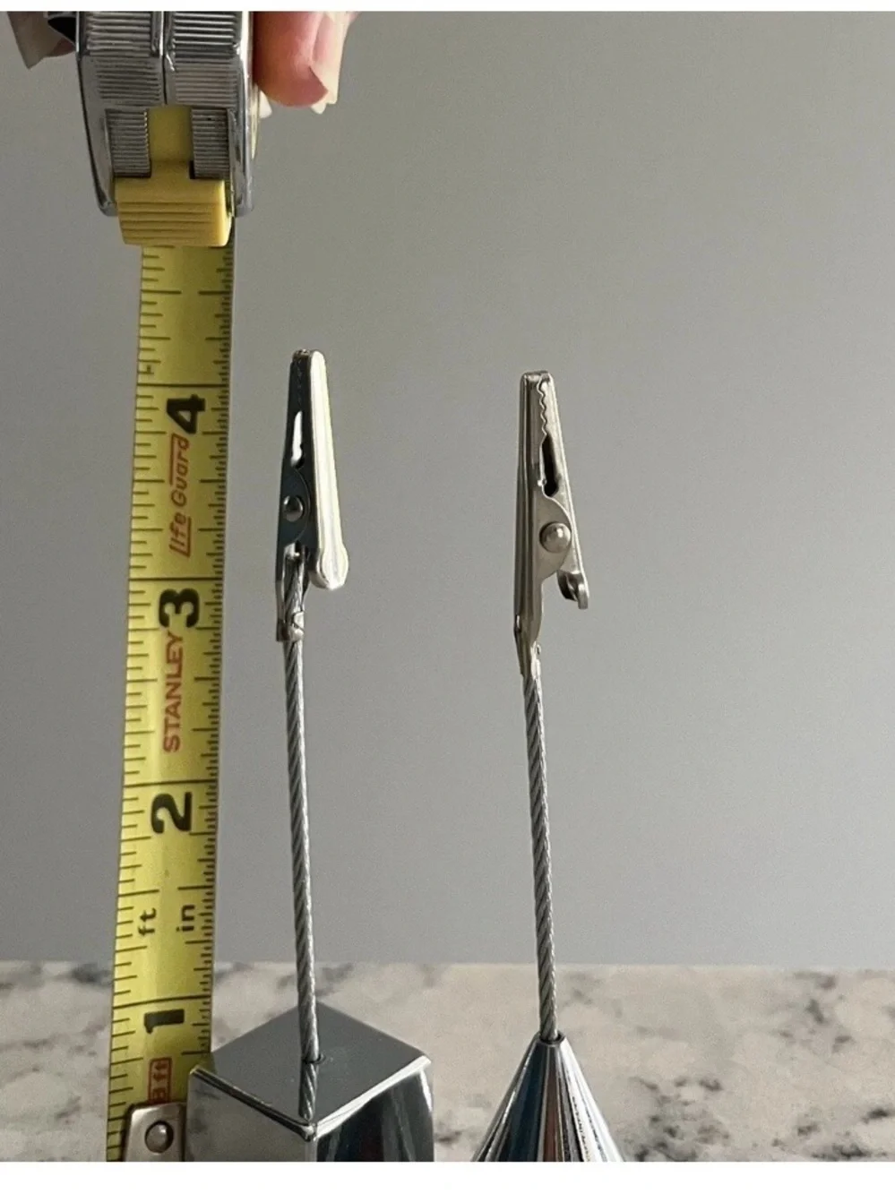 Crate Barrel Set 2 Desktop Mini Note Clip Photo Holders Alligator Clips